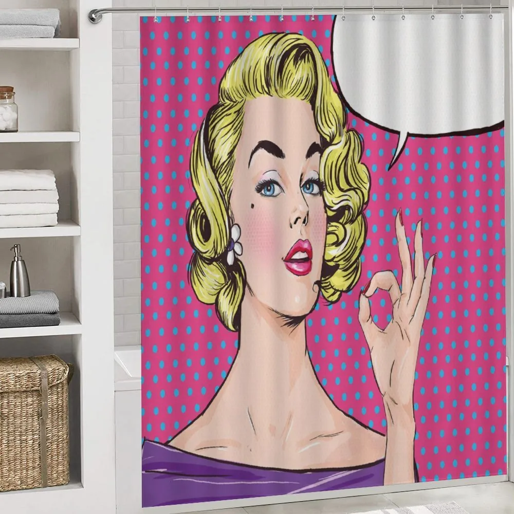Pop Art Woman OK Sign — Detail 4