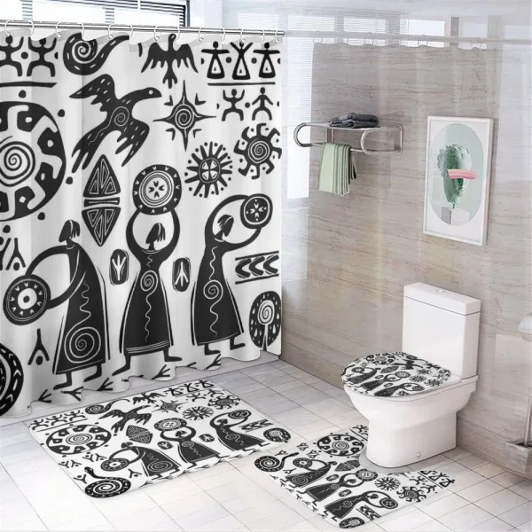 Primitive Cave on a shower curtain