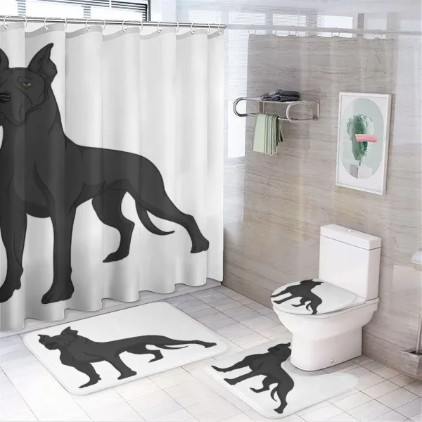 Purebred Dog on Plain on a shower curtain