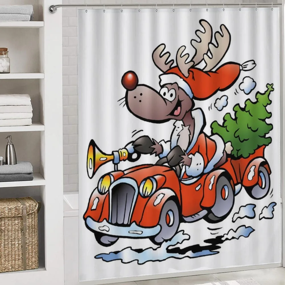 Reindeer in Red Car — Detail 4
