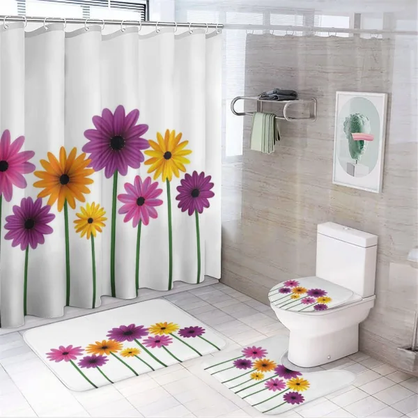 Simple Spring Flowers on a shower curtain