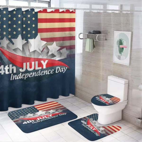 Stripe Patriotic Design on a shower curtain