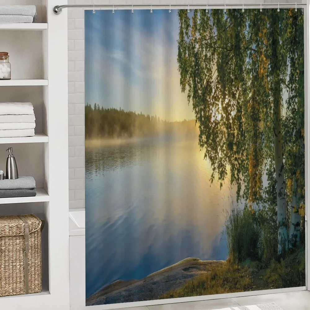 Sunny Misty Lake Summer — Detail 4