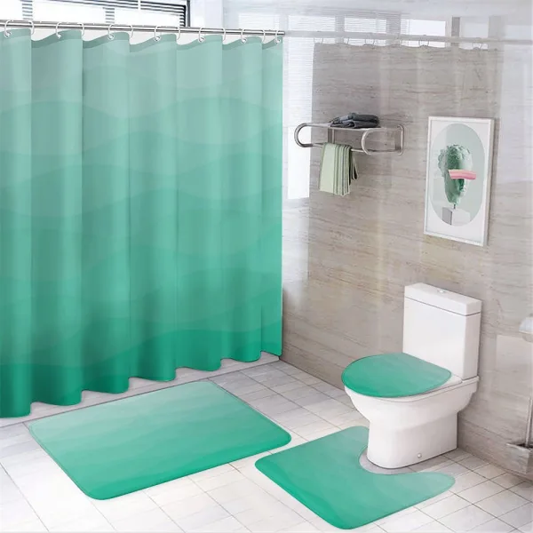 Tender Color Change Waves Art on a shower curtain