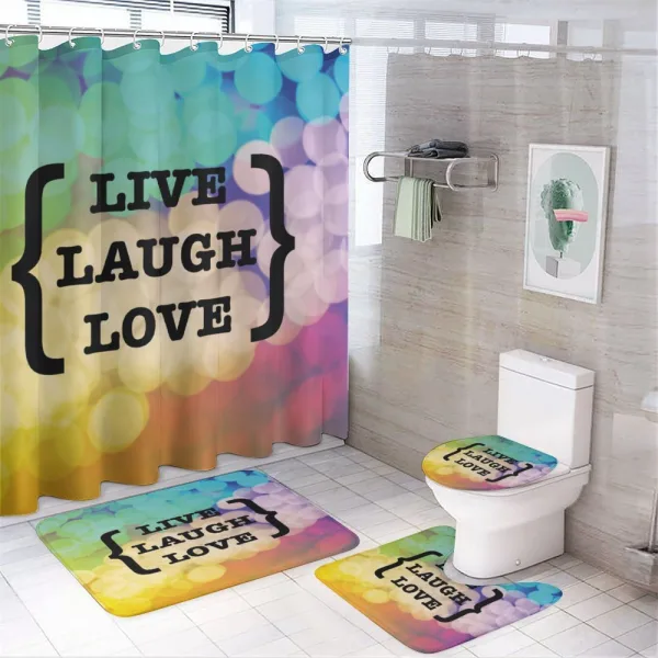 Wise Phrase on a shower curtain