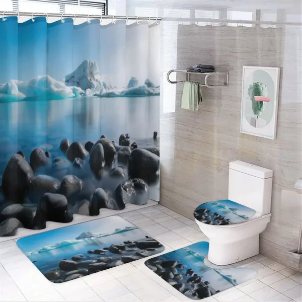 Arctic Environment Scene on a shower curtain