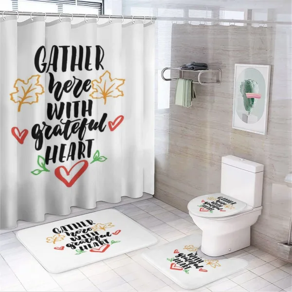 Autumn Season Maple Leaves on a shower curtain