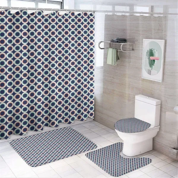 Bold Circles Modern on a shower curtain