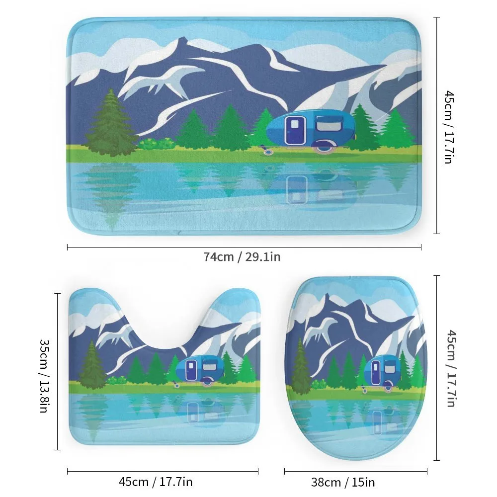 Cartoon Lake Landscape — Detail 1