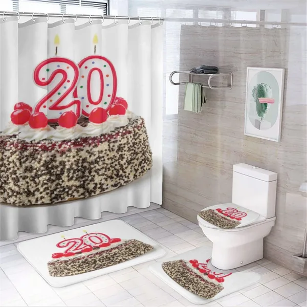 Cherries Sprinkles on a shower curtain