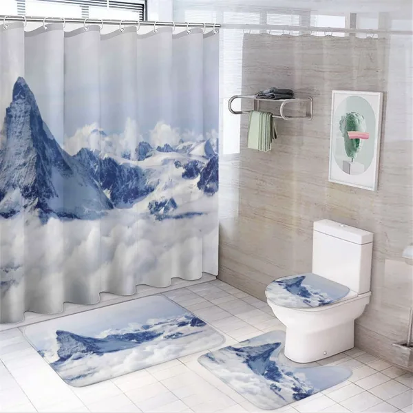 Clouds on Summit Winter on a shower curtain