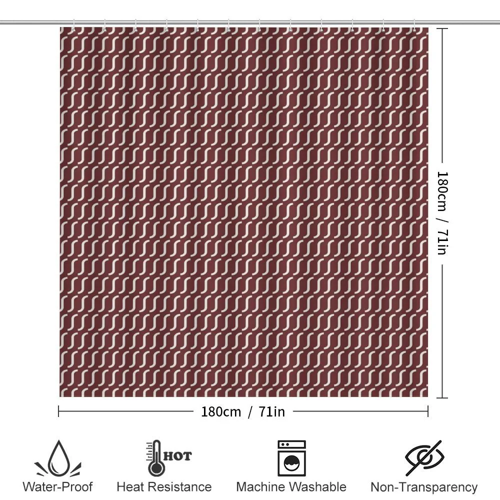 Cutrvy Wavy Lines Dark Tile — Detail 2