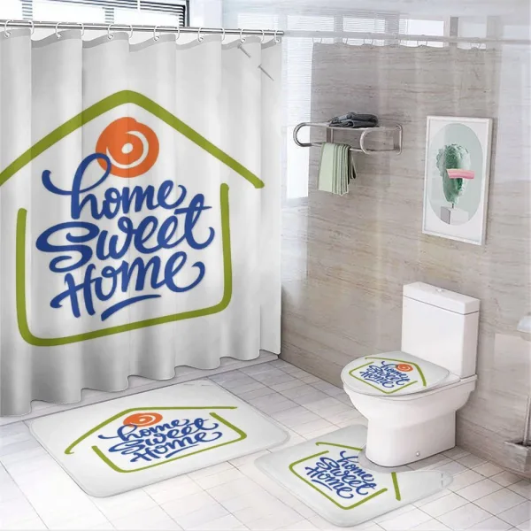 Doodle House on a shower curtain