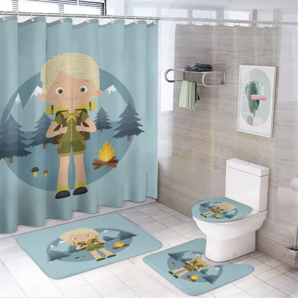 Forest on a shower curtain
