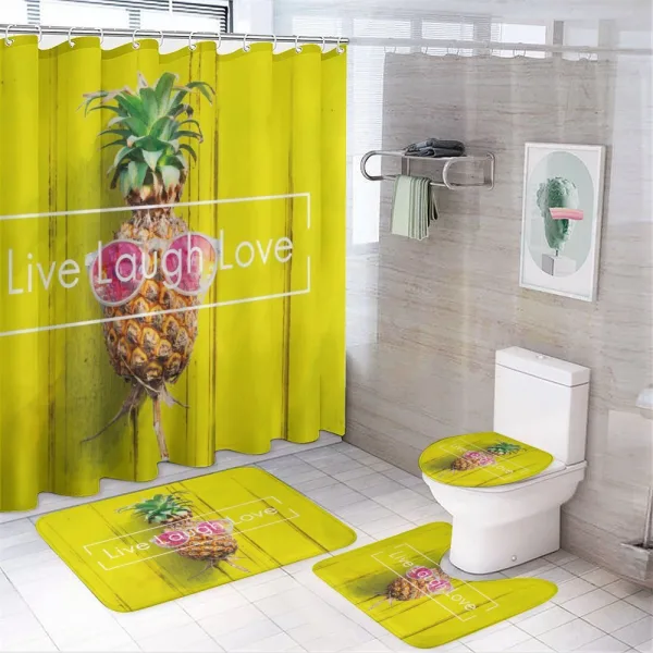 Hipster Fruit on a shower curtain