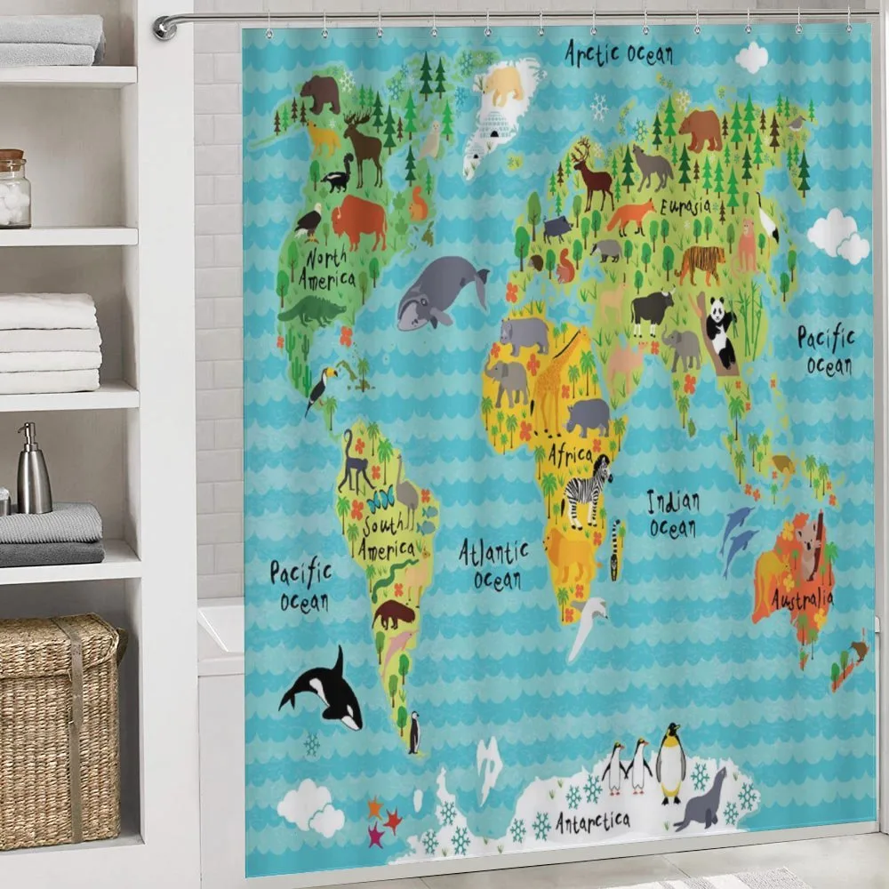 Kids World Map of Animal — Detail 4