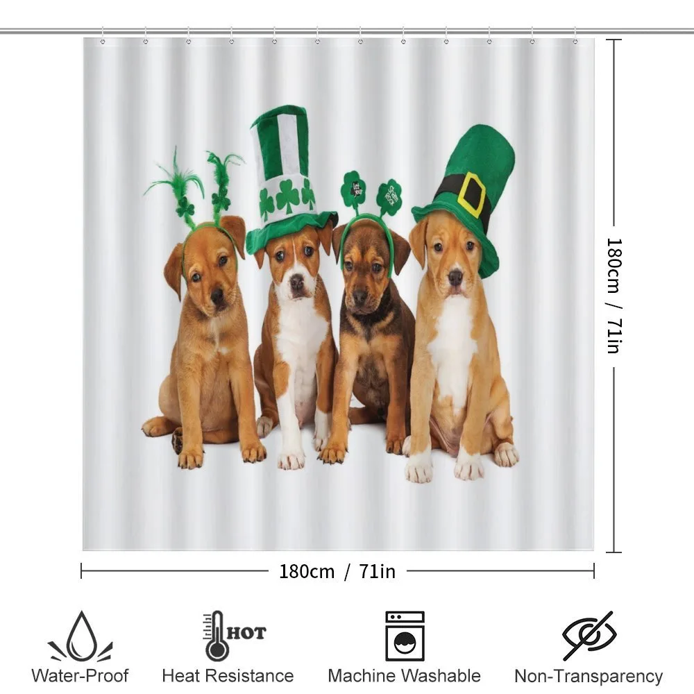 Puppies with Irish Hat — Detail 2