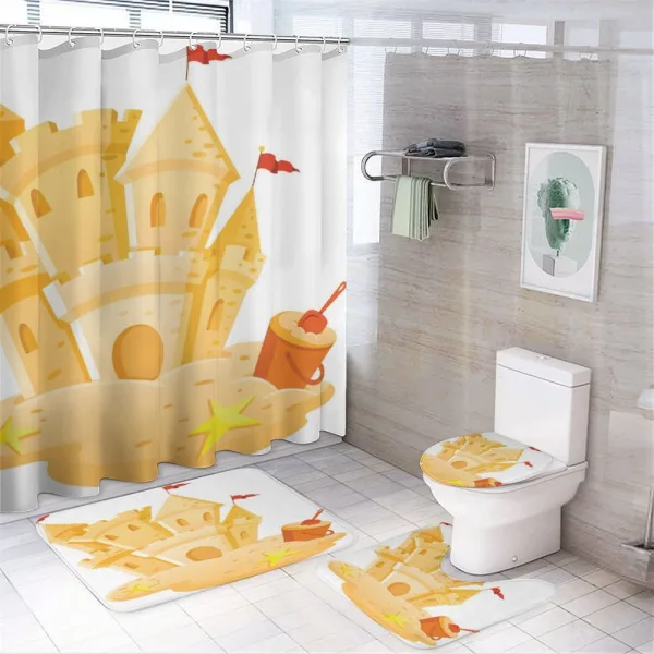 Sand Castle Kingdom Summer on a shower curtain
