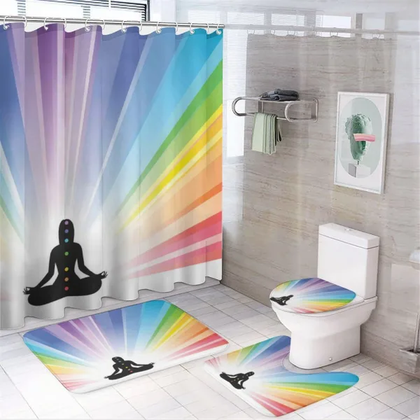 Soft Radial Energy Field on a shower curtain