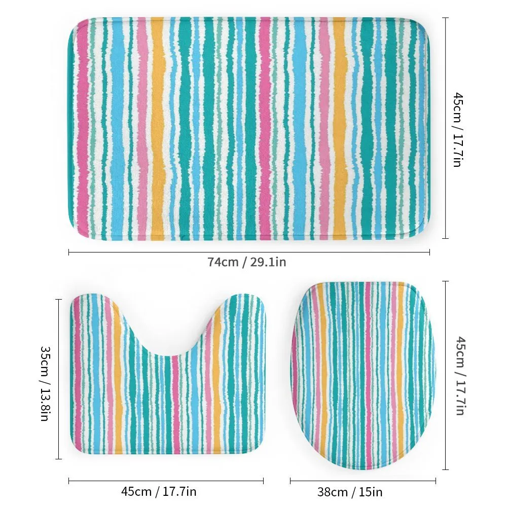 Stripes in Aquatic Colors — Detail 1