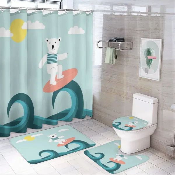 Surfing on Waves on a shower curtain