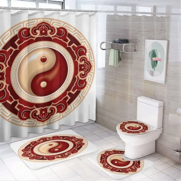 Traditional Cultural on a shower curtain