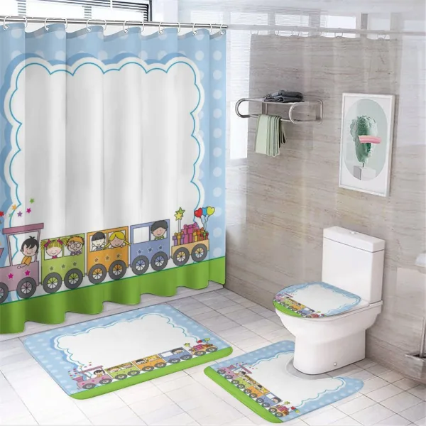 Train Children on a shower curtain