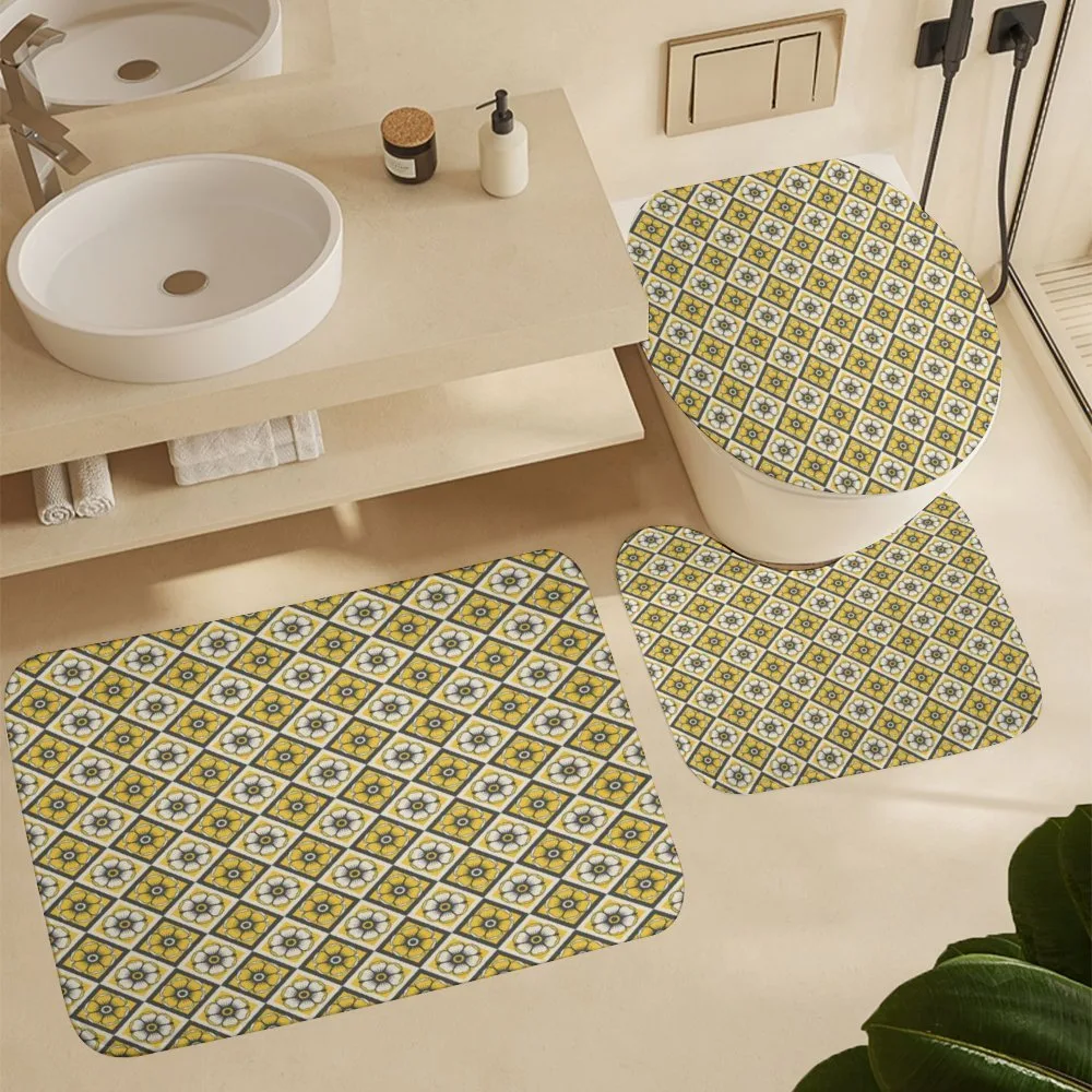 Yellow Tile Flowers — Detail 5