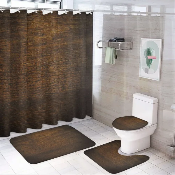 Antique Timber Vintage on a shower curtain
