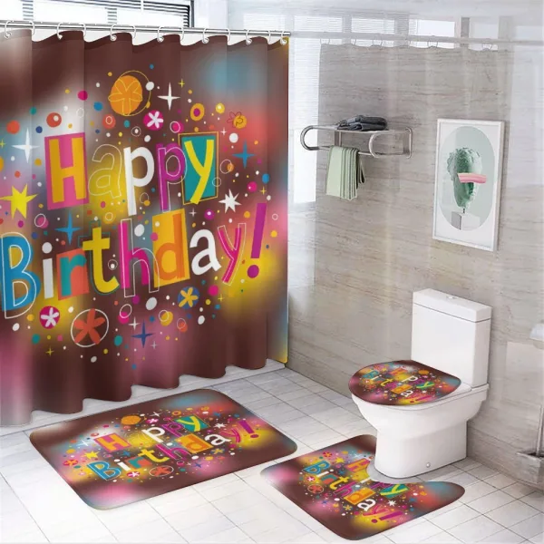 Birthday Message Fun on a shower curtain