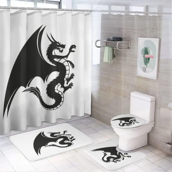 Fantasy Goth Creature on a shower curtain