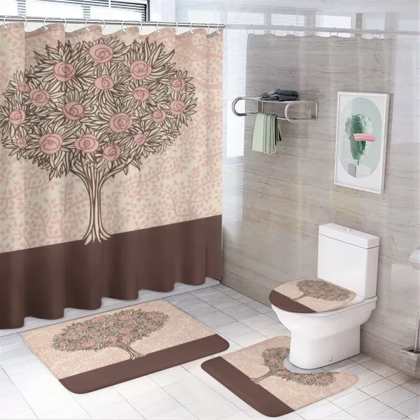Flourishing Tree Branch on a shower curtain
