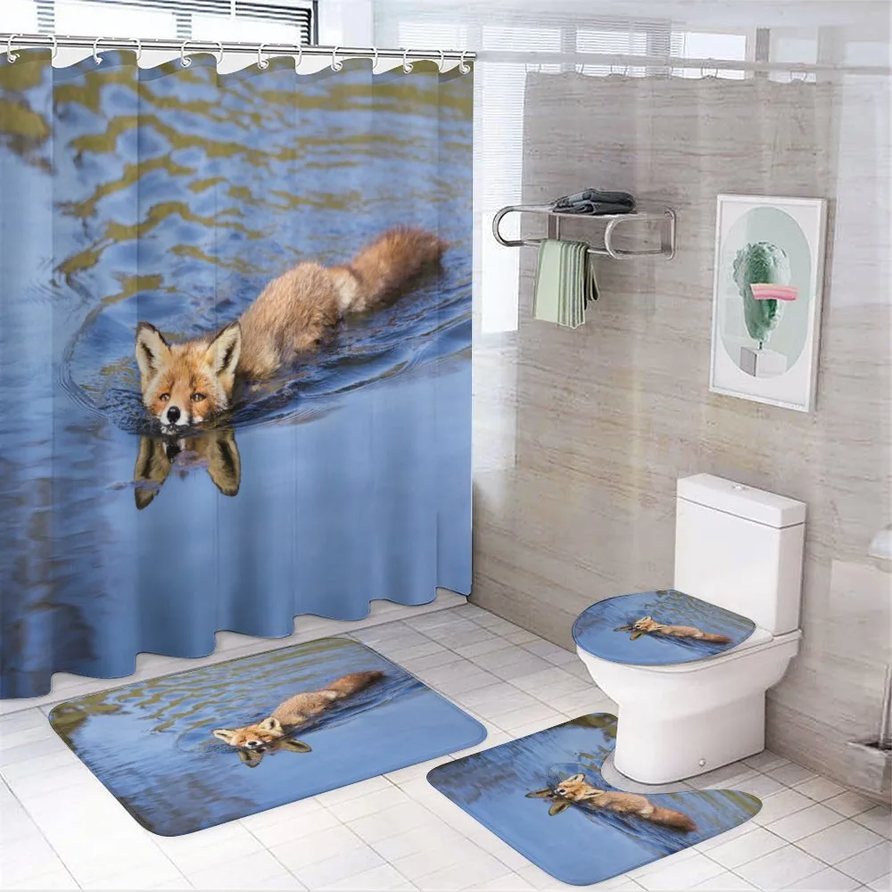 Fox Swimming in River — Your design