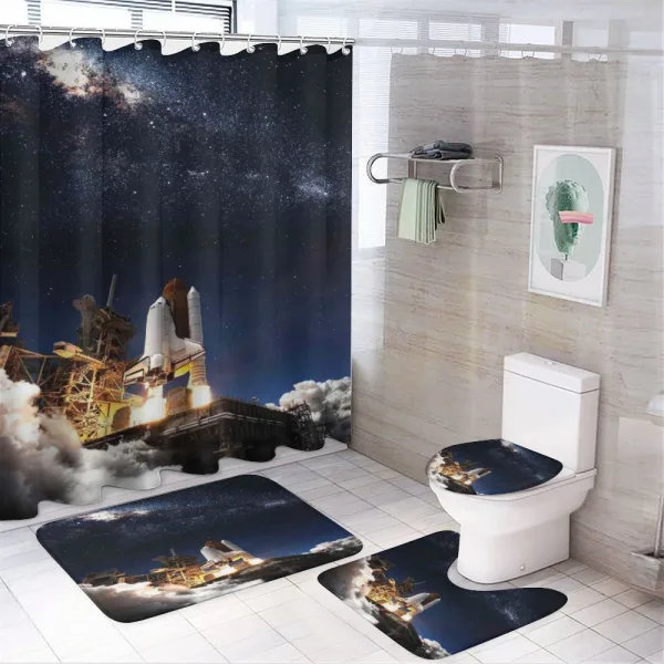 Galaxy Solar Adventure on a shower curtain