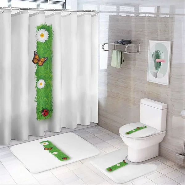 Grassland Butterfly on a shower curtain