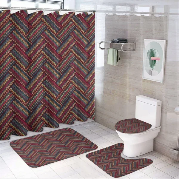 Herringbone Lines on a shower curtain