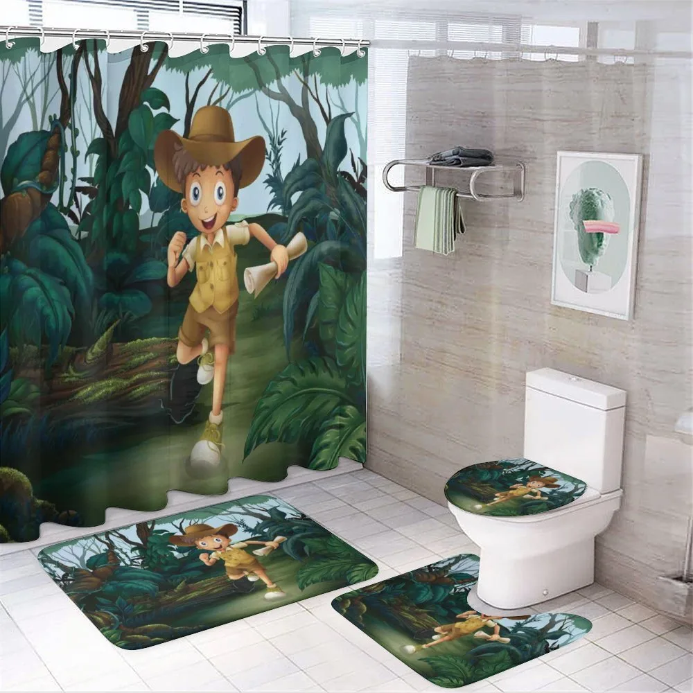 Kid Running in Woods — Your design