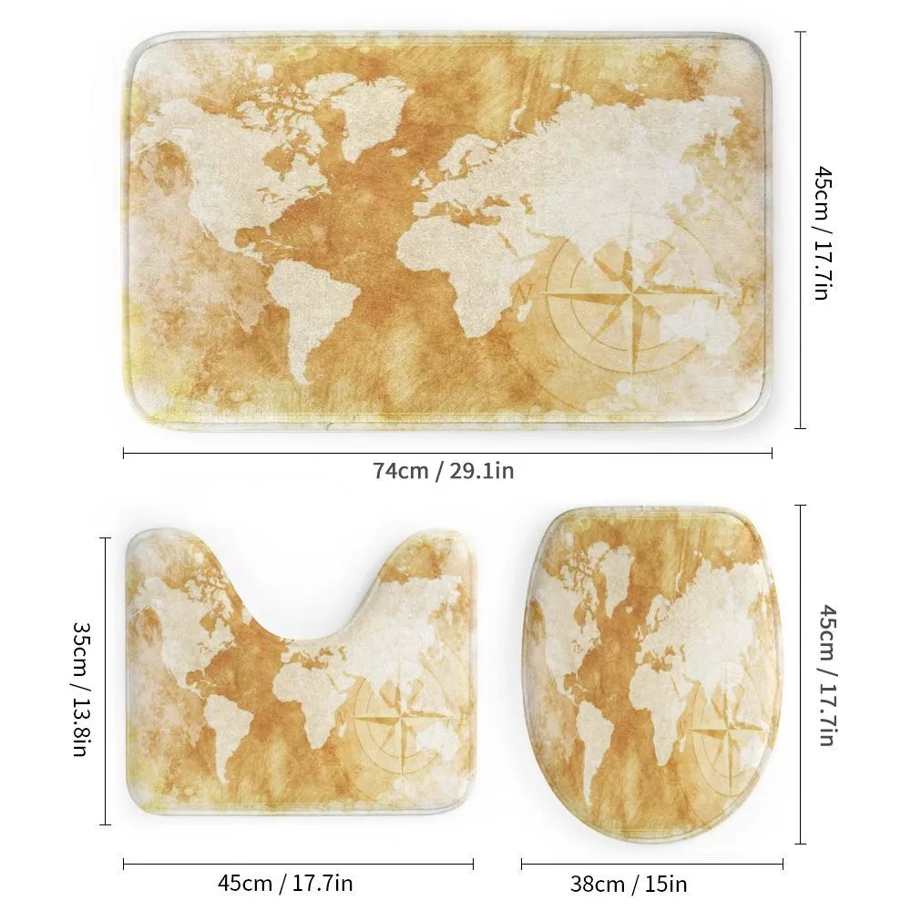 Old Fashioned World Map — Detail 1