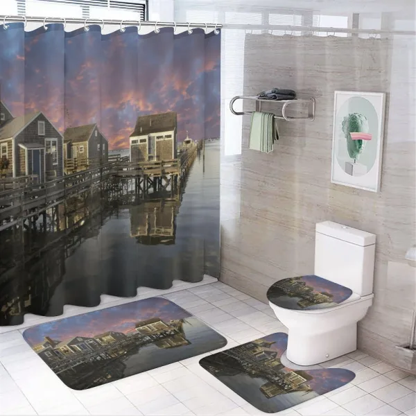 Sunset Nantucket on a shower curtain