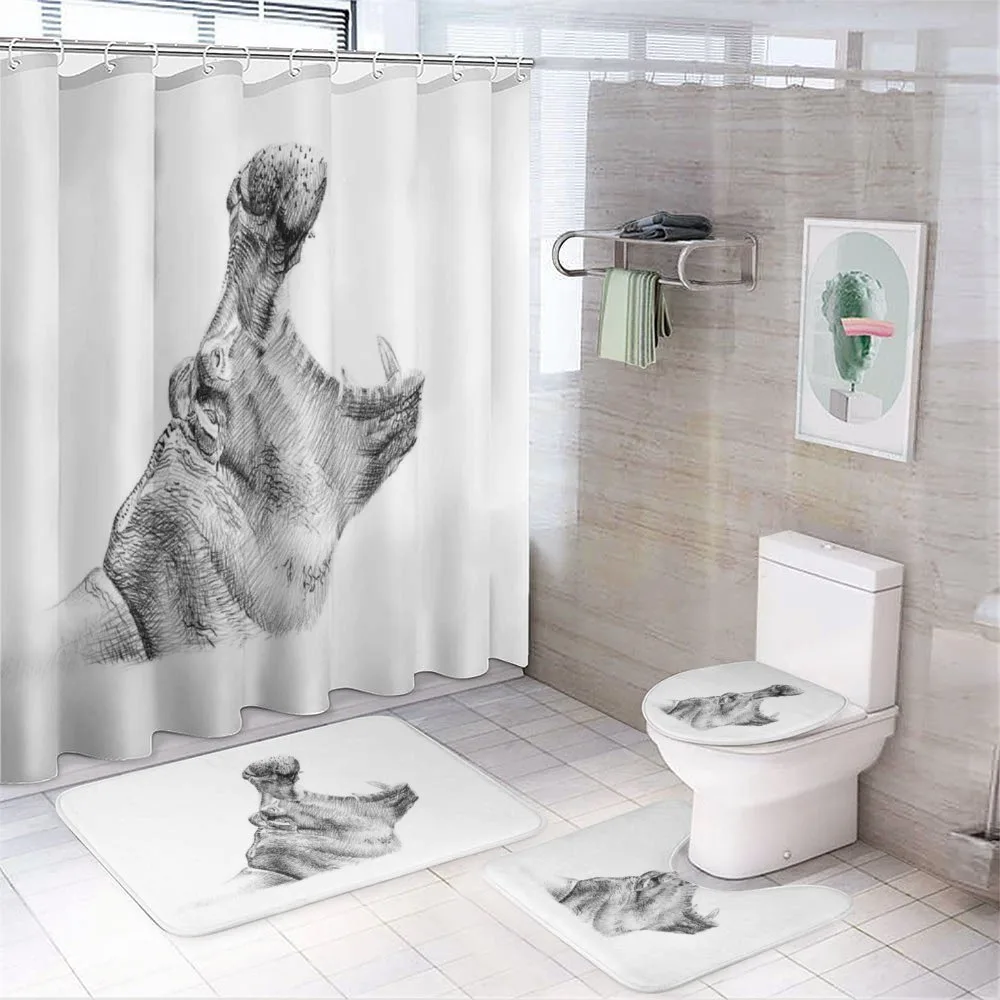 Yawning Hippo Sketch — Your design