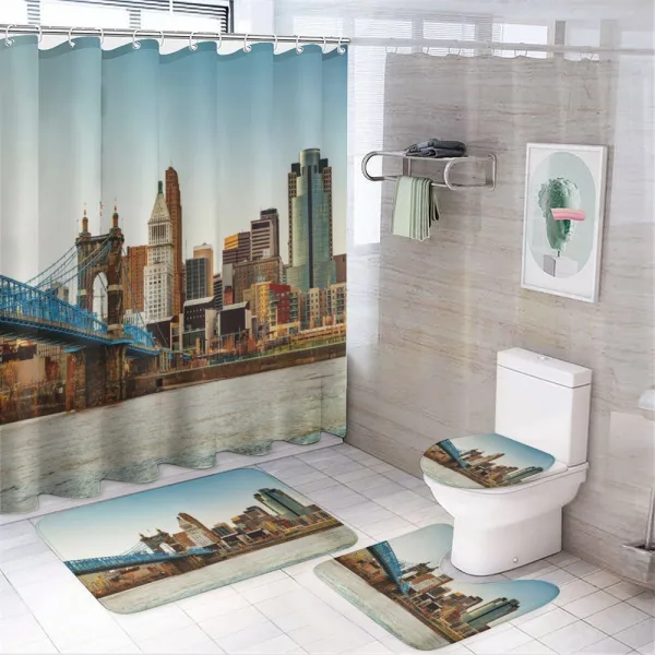 Citylife Panoramic Real on a shower curtain