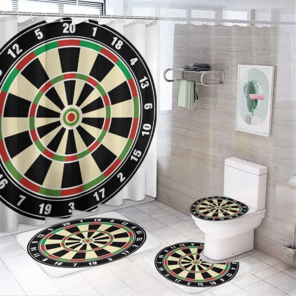 Dart Board Lifestyle on a shower curtain