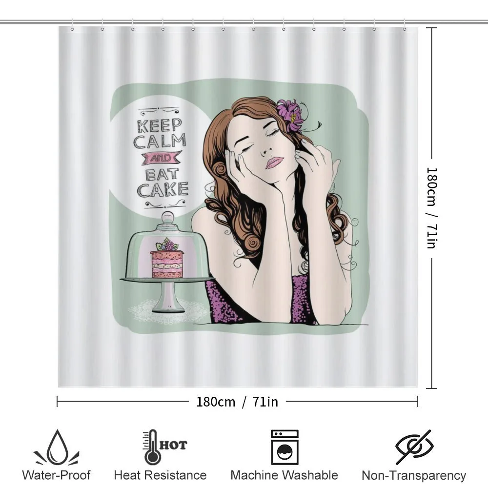 Eat Cake Text and Woman — Detail 2