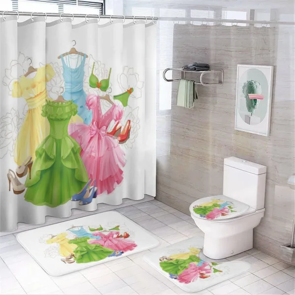 Girl Wardrobe on a shower curtain