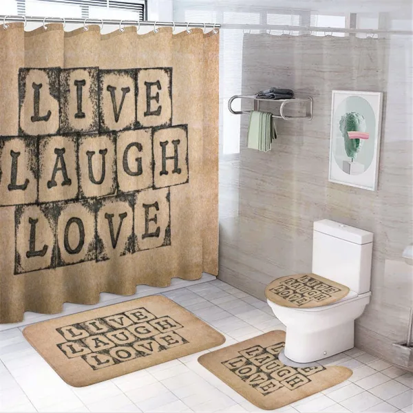 Grungy Vintage on a shower curtain