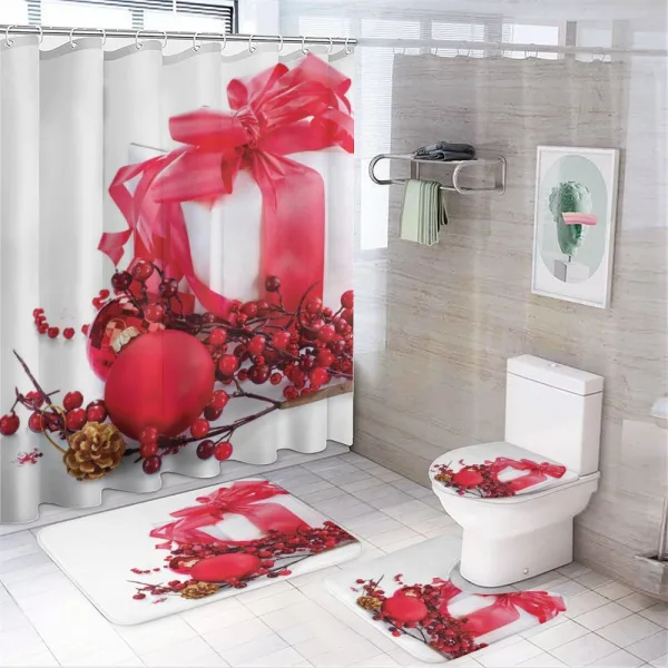 New Year Berries on a shower curtain