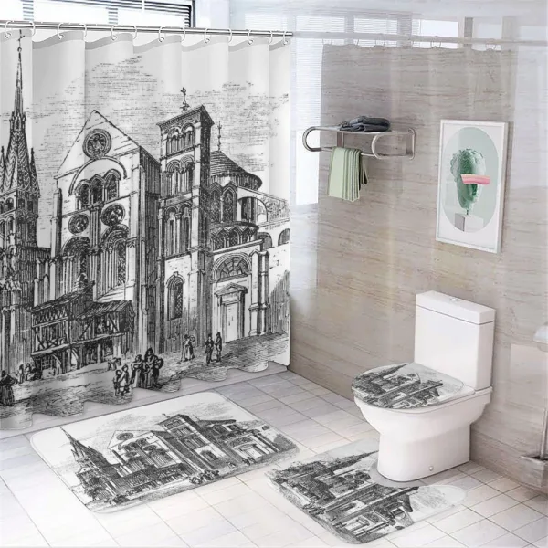 Notre-Dame-en-Vaux Art on a shower curtain