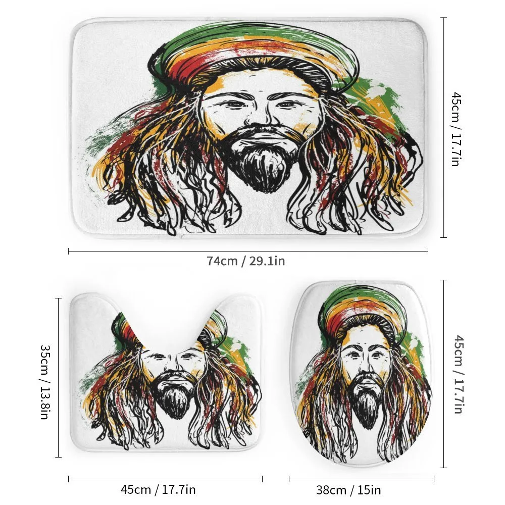 Rasta Man Sketch Portrait — Detail 1