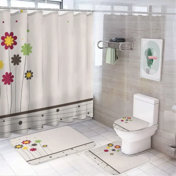 Spring Field Art on a shower curtain