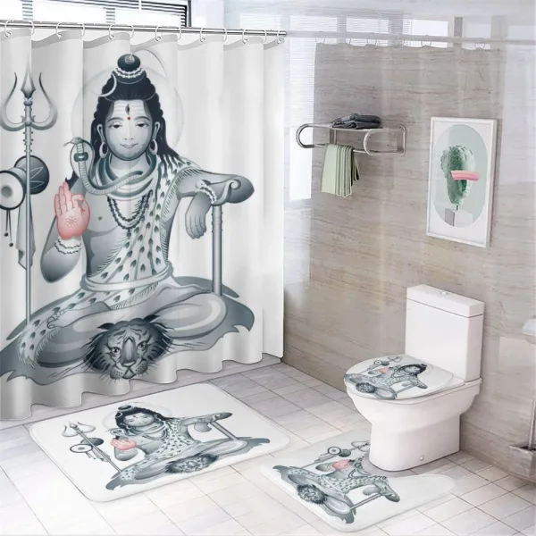 Supreme Figure Meditation on a shower curtain